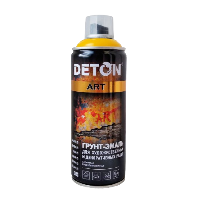 Deton DETON ART - Primer-enamel - Cadmium yellow - Aerosol, 520 ml DTN-A70680 – buy online | carpaint.kz