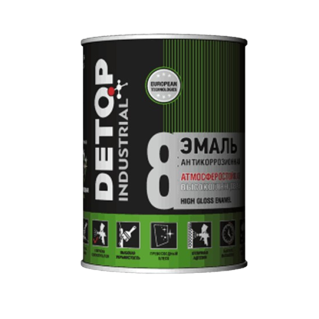 RR-32 DETOP № 8 - Ауа райына төзімді жылтыр эмаль - Қою қоңыр, 0,75л DTI-PRR-32 – сатып алу | Detop | carpaint.kz