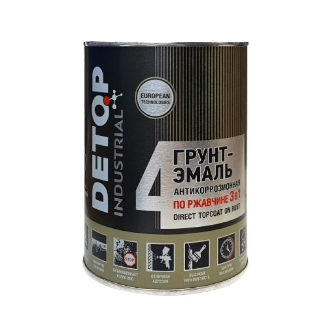 RAL-1005 DETOP № 4 - Тотқа арналған праймер-эмаль 1-де 3 - Сары, 0,75л DTI-P07785 – сатып алу | Detop | carpaint.kz