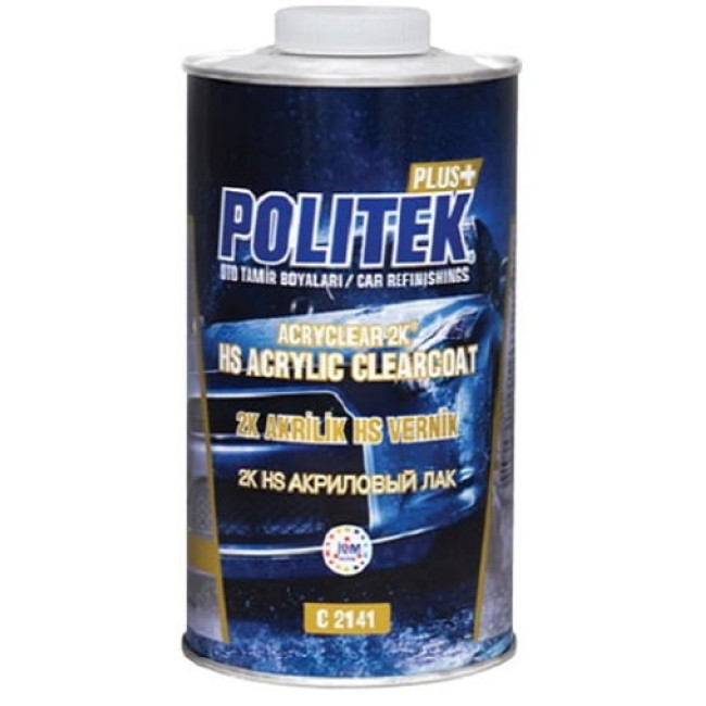POLITEK Акрил лак 2K HS жиынтығы 1л. + 0,5л 2K HS UV әмбебап акрилді қатайтқыш C 2141 – сатып алу | Politek | carpaint.kz