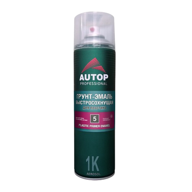 Autop AUTOP №5 - Primer-enamel for plastic - Black - Aerosol, 650 ml ATP-A07275 – buy online | carpaint.kz