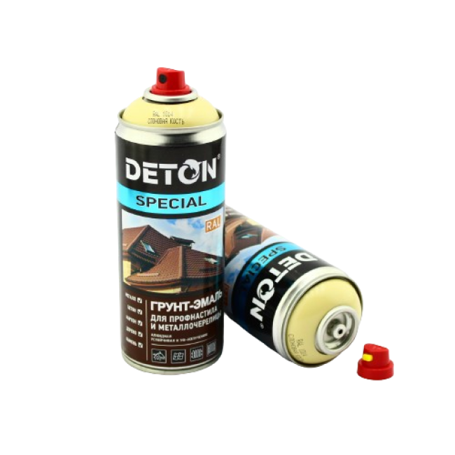 Deton RAL 1014 DETON SPECIAL - Primer-enamel for metal tiles - Ivory - Aerosol, 520 ml DTN-A07296 – buy online | carpaint.kz