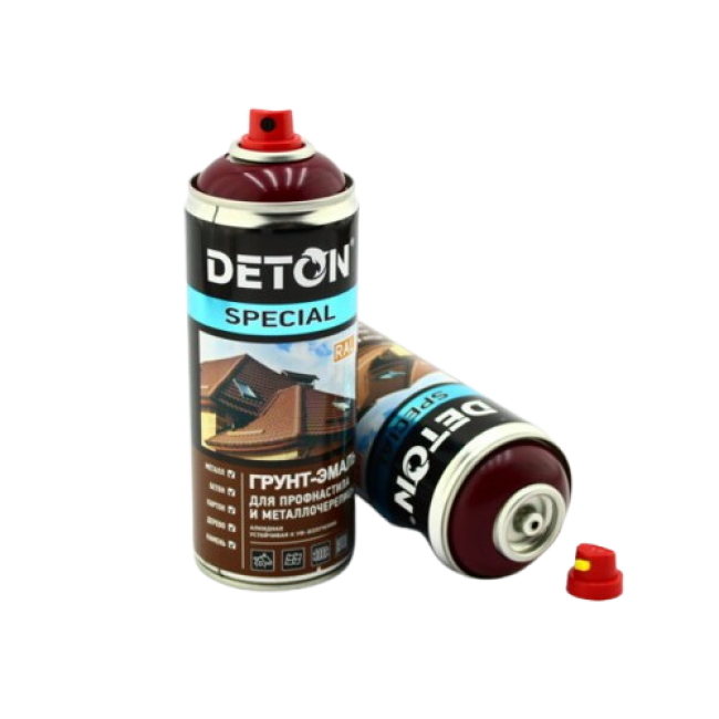 Deton RAL 3005 DETON SPECIAL - Primer-enamel for metal tiles - Red wine - Aerosol, 520 ml DTN-A07290 – buy online | carpaint.kz