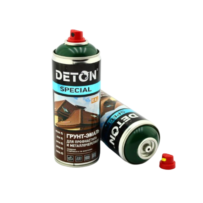 Deton RAL 6005 DETON SPECIAL - Primer-enamel for metal tiles - Green moss - Aerosol, 520 ml DTN-A07289 – buy online | carpaint.kz
