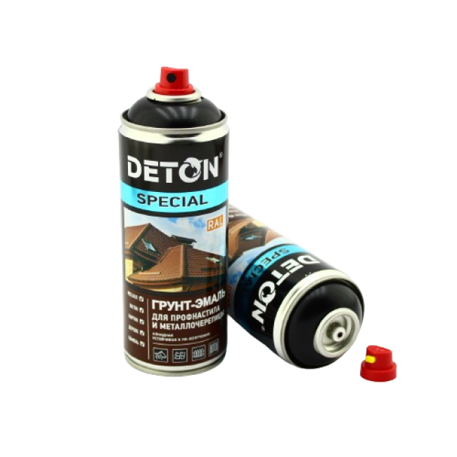 RAL 9005 DETON SPECIAL - Грунт-эмаль для металлочерепицы - Черный - Аэрозоль, 520 мл DTN-A07293 – купить | Deton | carpaint.kz