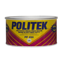 POLITEK 聚酯油灰，含玻璃纤维微玻璃纤维 1000 克。