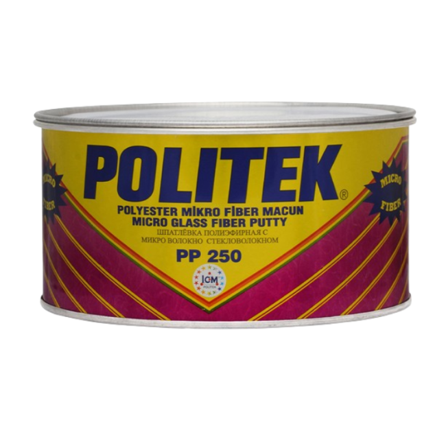 POLITEK Micro-Glass-Fiber 1000г шыны талшықты полиэфирлі замазка. PP 250-1000 – сатып алу | Politek | carpaint.kz