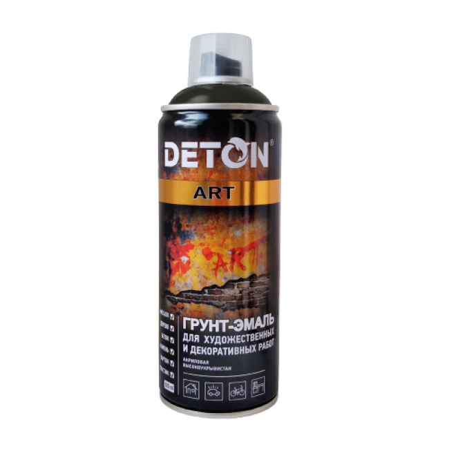 Deton 用于艺术和装饰作品的底漆珐琅 DETON ART，大都会灰色，气雾剂 520 毫升 DTN-A07696 图片 | carpaint.kz