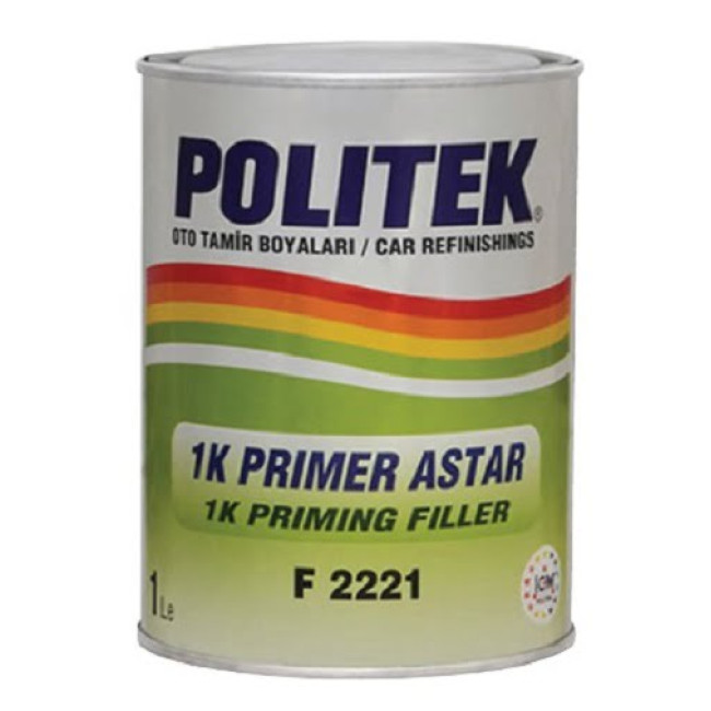 POLITEK 1K Primer Сұр ПРАЙМЕР ФИЛЛЕР 1л. F2221-G – сатып алу | Politek | carpaint.kz