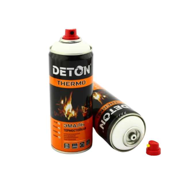 Deton DETON THERMO - Heat-resistant enamel - White - Aerosol, 520 ml DTN-A70789 – buy online | carpaint.kz