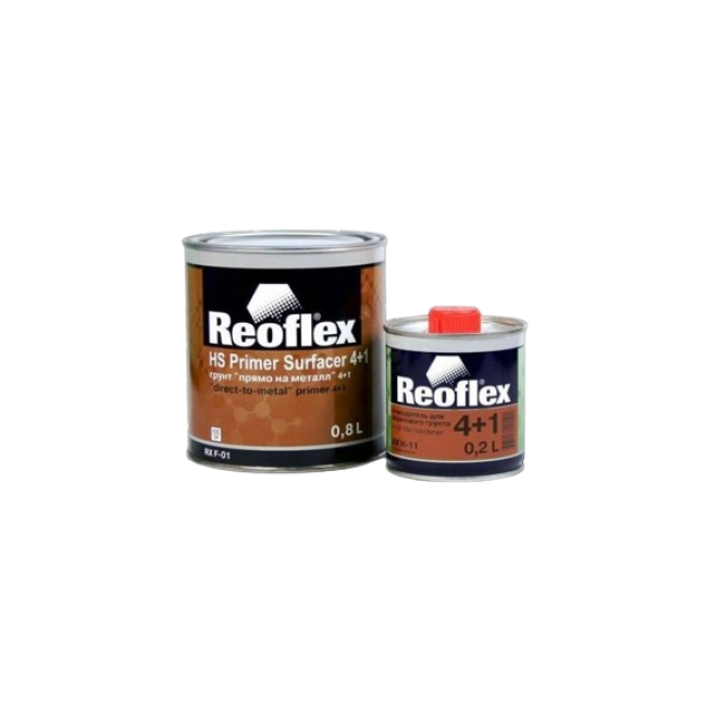 Reoflex 2K акрилді праймер 4+1 қара + қатайтқыш, 0,8+0,2л RX F-01(B)-800 + RX H-11-200 – сатып алу | Reoflex | carpaint.kz