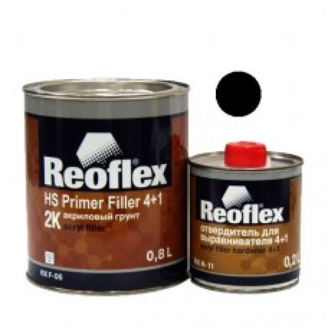 Primer Reoflex қара 4+1 0,8л.+0,2л. орнату 771 – сатып алу | Reoflex | carpaint.kz