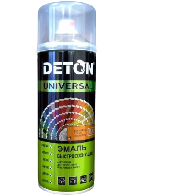 Deton RAL 3005 DETON UNIVERSAL - Alkyd enamel - Ruby, weather-resistant, aerosol, 520 ml DTN-A70646 – buy online | carpaint.kz