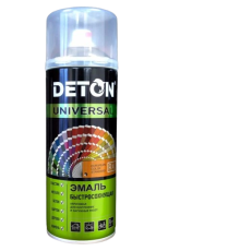 RAL 9005  DETON UNIVERSAL - Эмаль алкидная - Черный матовый, атмосферостойкая, аэрозоль, 520 мл