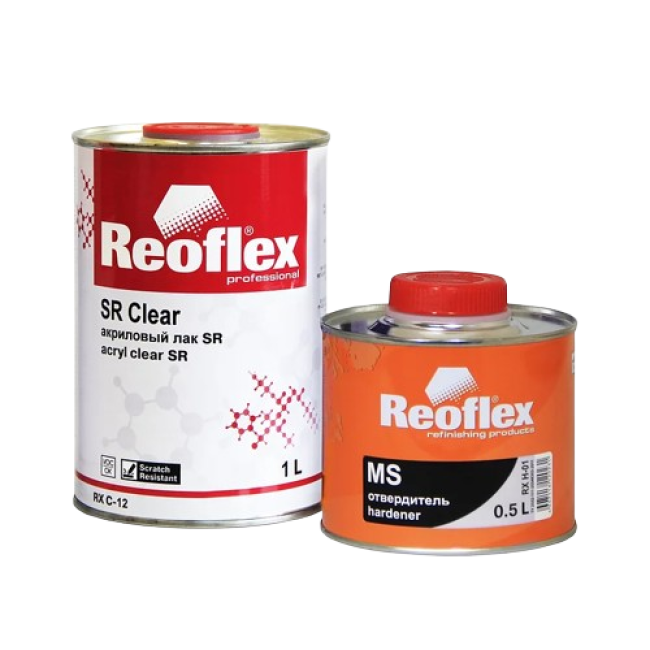 Reoflex Reoflex Varnish SR 丙烯酸 + 硬化剂 MS，1l + 0.5l RX C-12-1000 + RX H-01-500 图片 | carpaint.kz