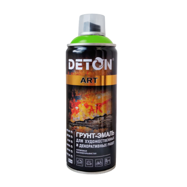 Deton 用于艺术和装饰作品的底漆珐琅 DETON ART，青苹果，气雾剂 520 毫升 DTN-A70673 图片 | carpaint.kz