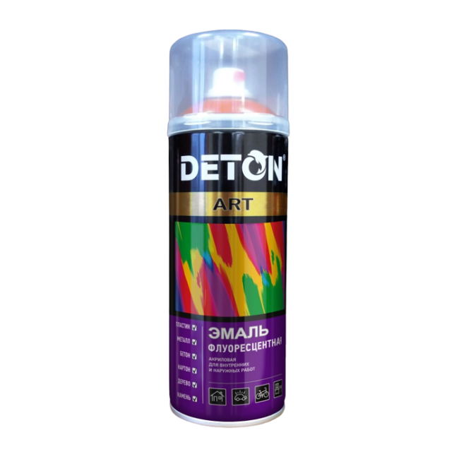 Флуоресцентті эмаль DETON ART қызғылт түсті, аэрозоль 520 мл DTN-A70714 – сатып алу | Deton | carpaint.kz