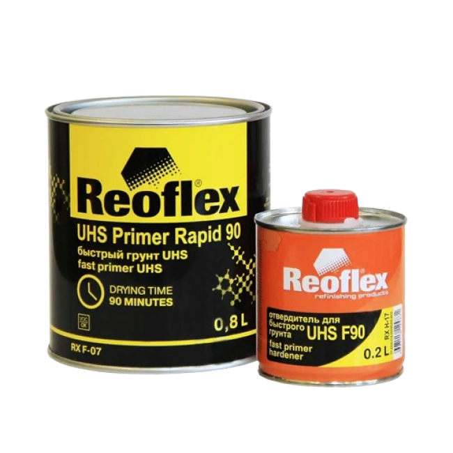 Reoflex 2K Primer UHS Акрил 4+1 Ашық сұр + Қатайтқыш, 0,8л+0,2л RX F-07(G)-800 + RX H-17-200 – сатып алу | Reoflex | carpaint.kz