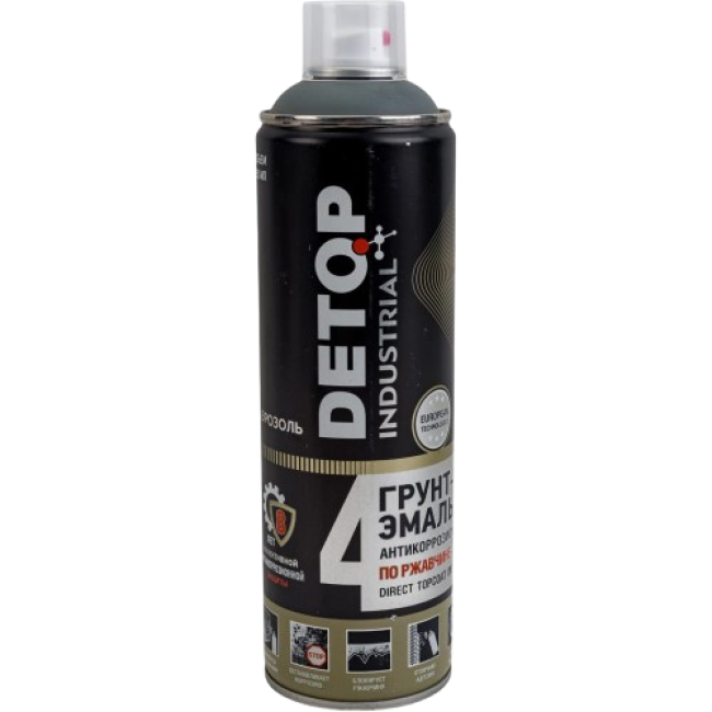 RAL 7005 DETOP №4 - Тот басуға арналған эмаль 3-і 1-де - Сұр түсті - Аэрозоль DTI-A07718 – сатып алу | Detop | carpaint.kz