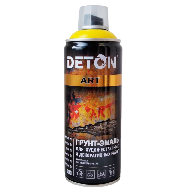 Deton DETON ART - Primer-enamel - Yellow - Aerosol, 520 ml DTN-A70677 – buy online | carpaint.kz