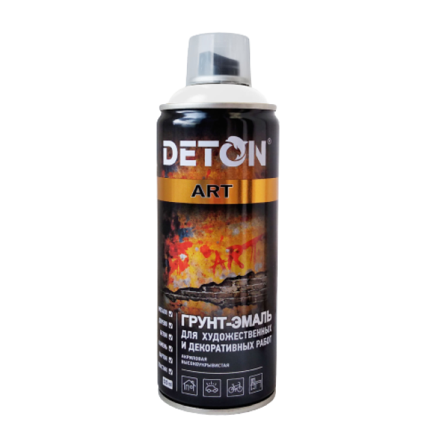 Deton DETON ART - Primer-enamel - White matte - Aerosol, 520 ml DTN-A70670 – buy online | carpaint.kz